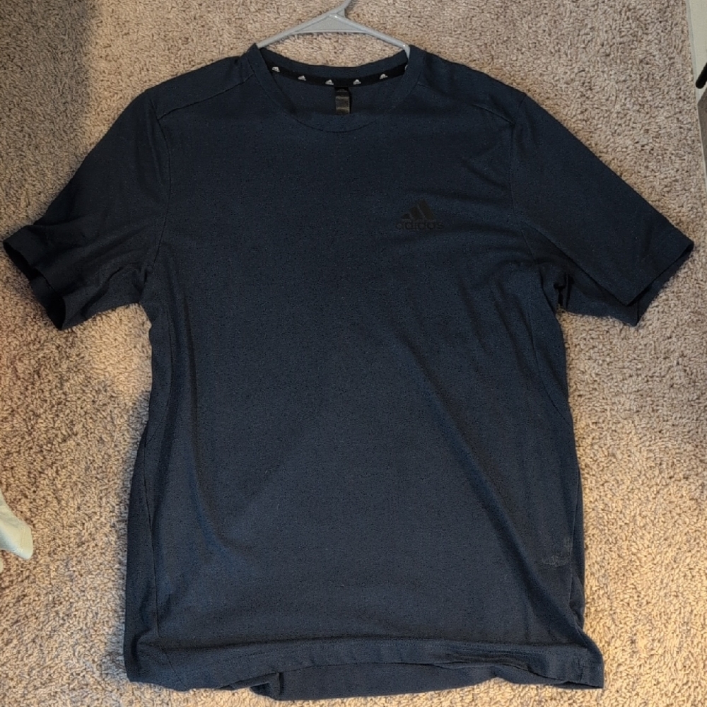 Adidas Blue Short Sleeve Tee Casual Comfort